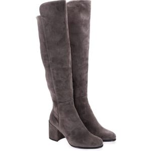 Brand new. Stuart Weitzman over the knee dark gray suede boot. Size 10